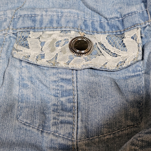 Vintage 90's Cato Lightweight, Cropped Denim Jacket  Size L - Picture 5 of 9